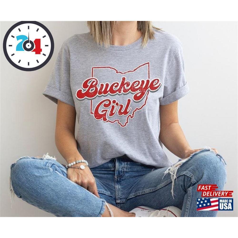 Ohio Buckeye State Shirt Girl Tshirt T-Shirt Classic